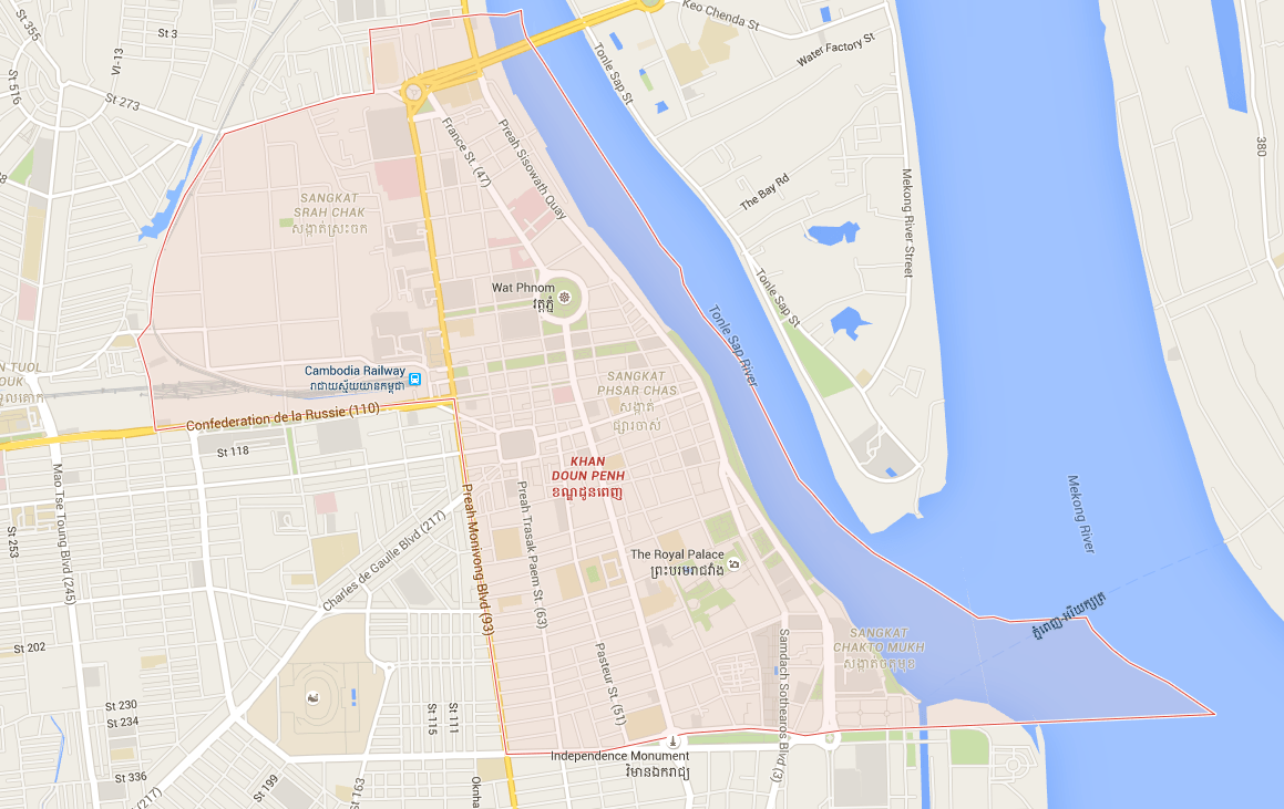 Khan Doun Penh Map