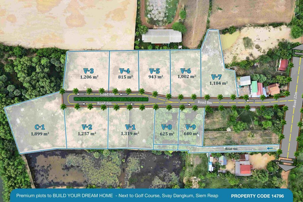 Premium Lands For Sale Next to Golf Course in Siem Reap