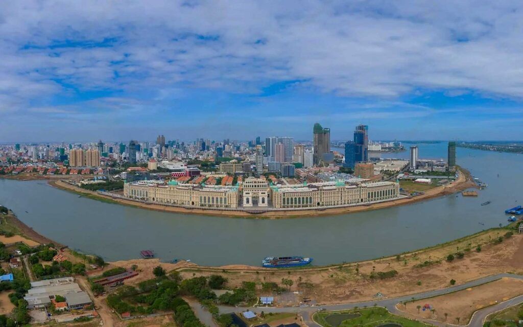 Phnom Penh Skyline Mekong River
